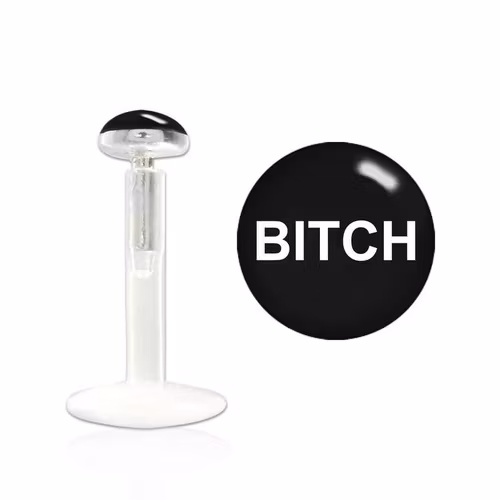 BIO-Flex Labret / Monroe 1.2mm med "Bitch"-logo