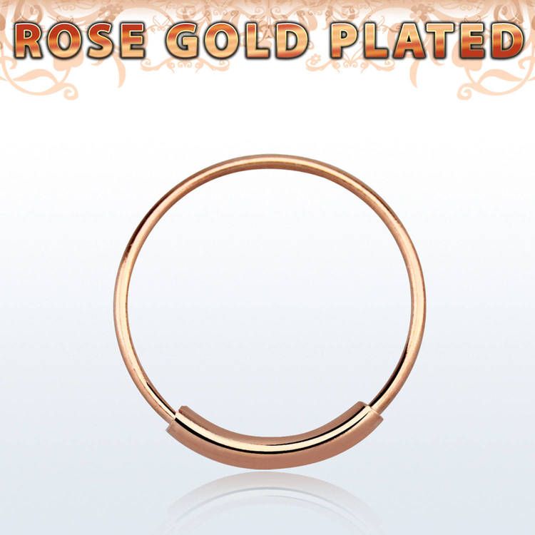 Näsring 0.6mm Roséguldpläterad 925-silver (12mm)