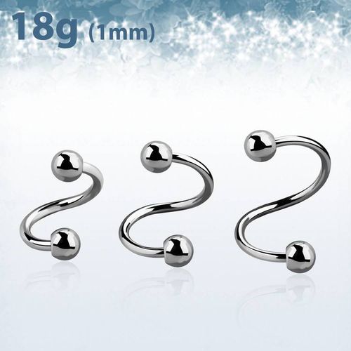 Spiral / Twister 1mm med 3mm kulor