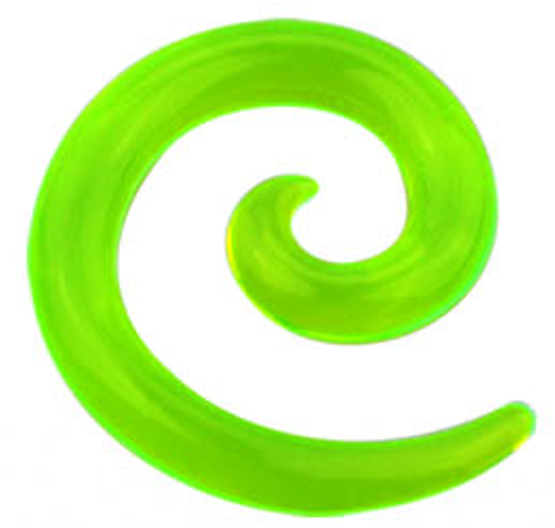 Töjspiral / spiraltöjning i grön akrylplast