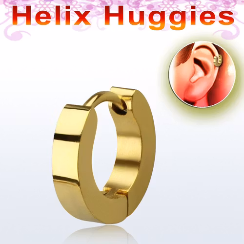 Helix huggie i guldeloxerat stål