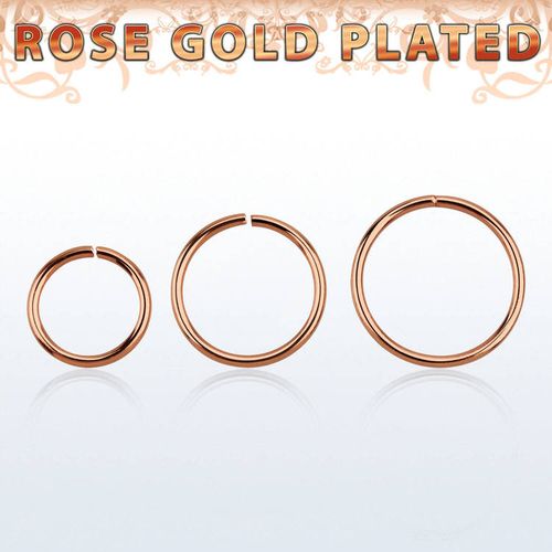 Sömlös ring i roséguldpläterad 925-silver 0.8mm