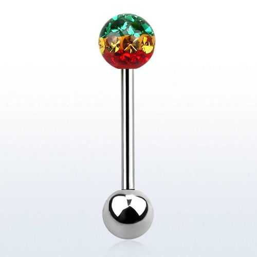 Barbell / Tungstav 1.6mm med 6mm rasta feridoboll