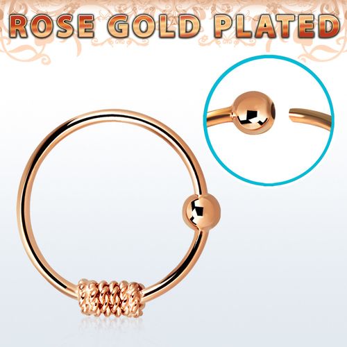 Näsring i 925 silver med roséguldplätering 10mm