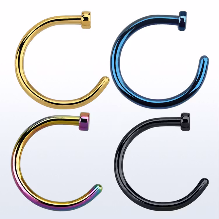PVD Pläterad nose hoop näsring