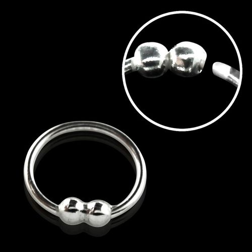 Näsring "Nose hoop" i 925 silver 2 kulor-design (8mm)