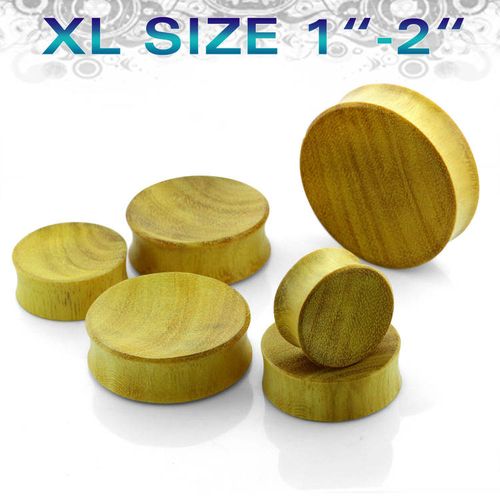 Konkav träplugg i jack fruit XXL (25-52mm)