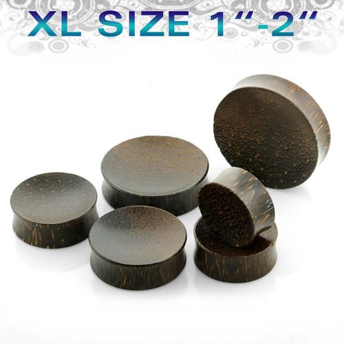 Konkav träplugg i palmträd XXL (25-52mm)