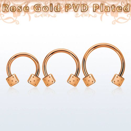 CBR 1.6mm med 4mm tärningar roséguld