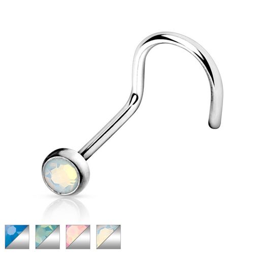 Näspin "nose screw" 0.8mm med opalit