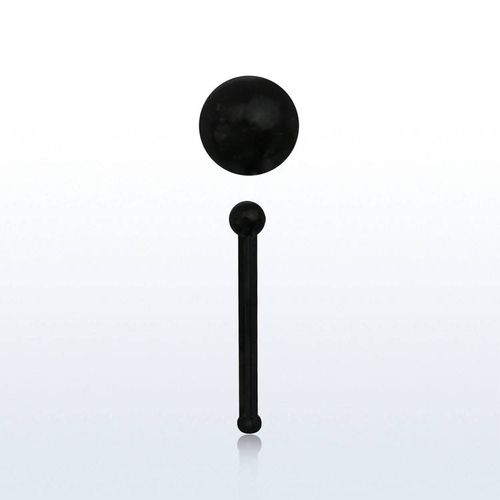 Näspin "nose bone" i svart akryl med 1.5mm boll