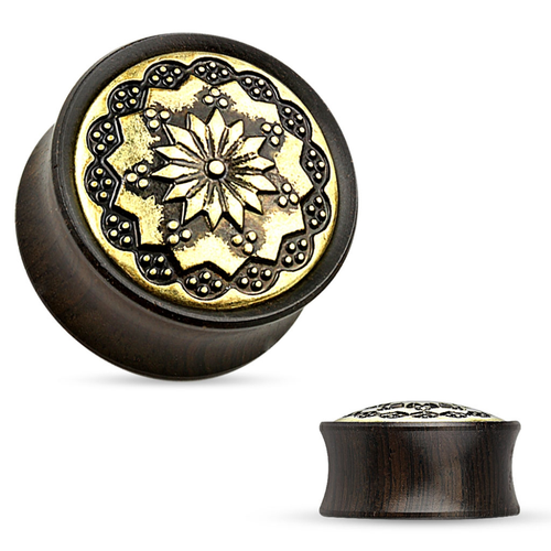 Träplugg ebony wood - tribalblomma