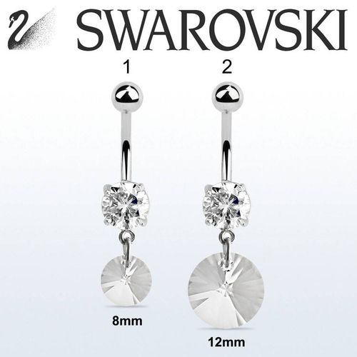 Navelsmycke med rund swarovskiⓇ crystal