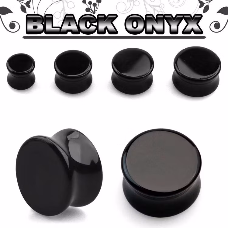 Svart stenplugg (Black Onyx)