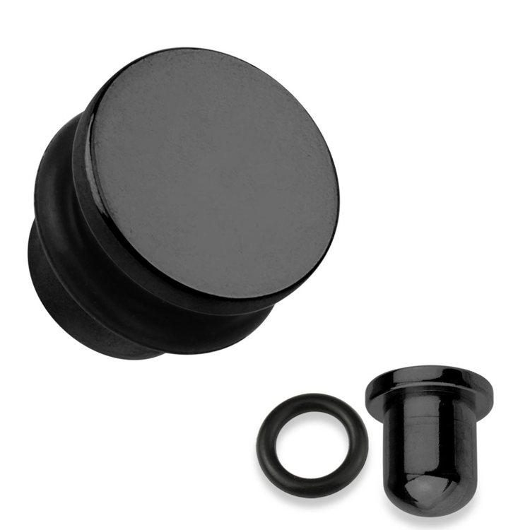 Stålplugg med platt topp och O-ring