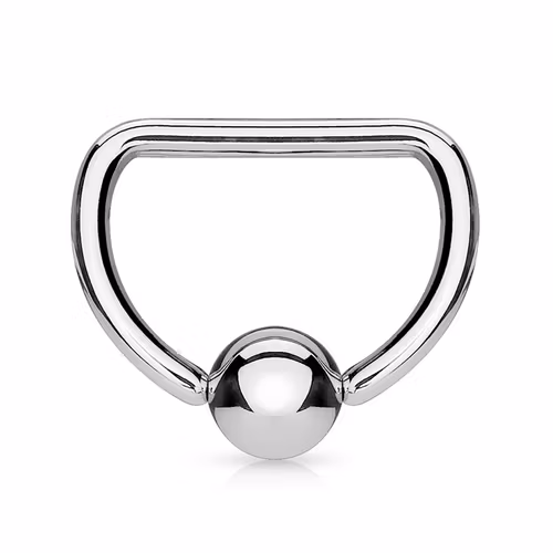 BCR Ring med kulstängning D-formad