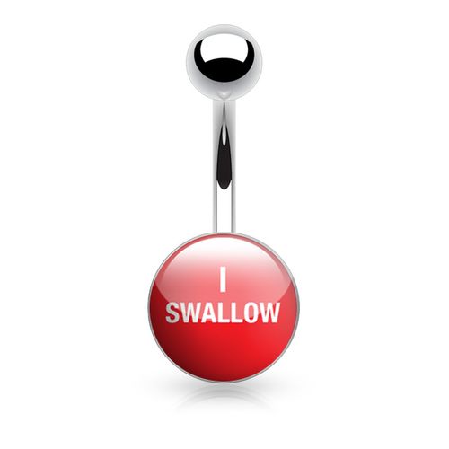 Navelsmycke 1.6mm med logo - "I Swallow"