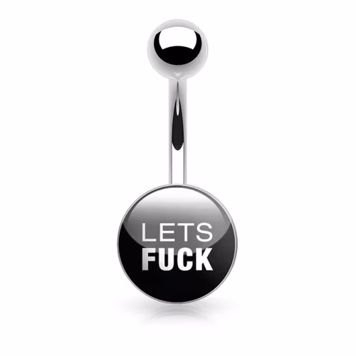 Navelsmycke 1.6mm med logo - "Lets Fuck"