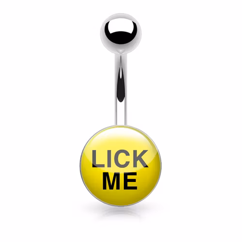 Navelsmycke 1.6mm med logo - "Lick Me"