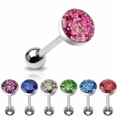 Barbell / Tungstav med 7mm glittertopp