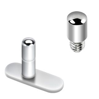 Läksmycke / retainer i kirurgiskt stål till dermal piercing