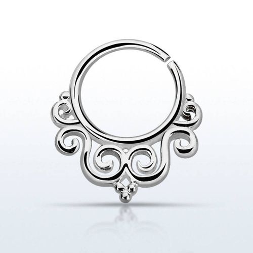 Septum piercing i 925 silver - Decorated Indian Design
