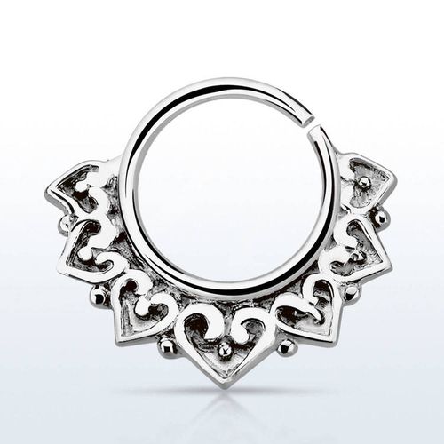 Septum piercing i 925 silver - Engraved Vintage Design