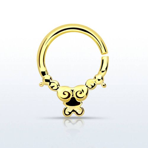 Septum piercing i guldpläterad 925 silver - Silver Indian Design