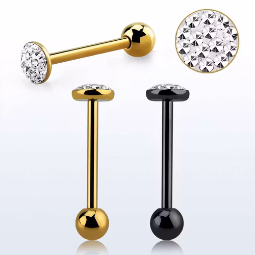 Eloxerad tungstav med 6mm platt crystal-topp