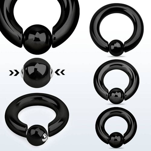 PVD Pläterad BCR 5mm med 8mm fjädrad kula