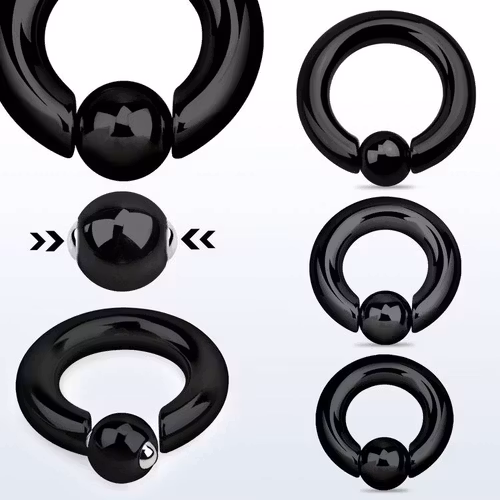 PVD Pläterad BCR 5mm med 8mm fjädrad kula