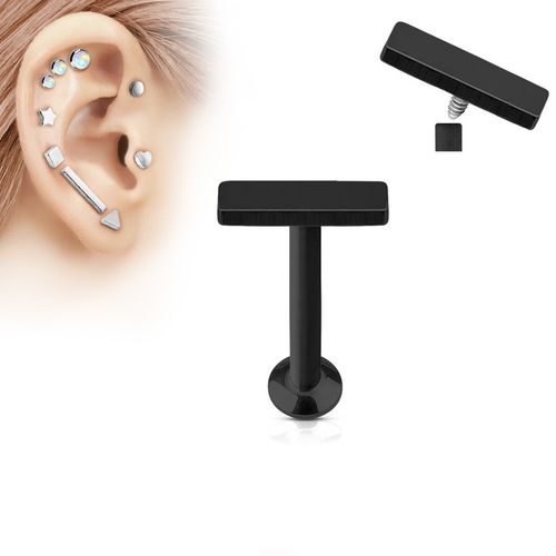 Labret / Monroe med 2x6mm rektangulär topp