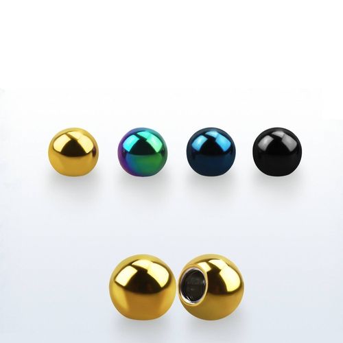 Lös kula PVD-pläterad 3mm diameter 1.2mm gänga (lös del)