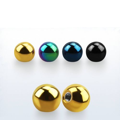 Lös kula PVD-pläterad 5mm diameter 1.2mm gänga (lös del)