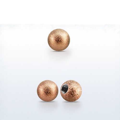Lös kula frostad roséguld 4mm med 1.6mm gänga (lös del)