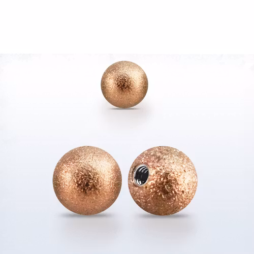 Lös kula frostad roséguld 6mm med 1.6mm gänga (lös del)