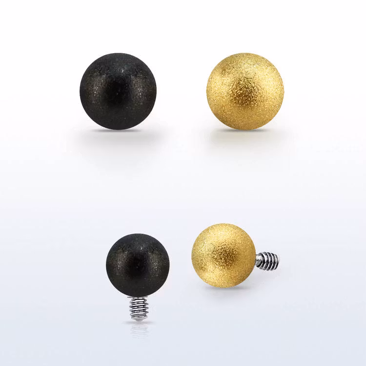 Dermal Piercing frostad pvd-pläterad 4mm kula