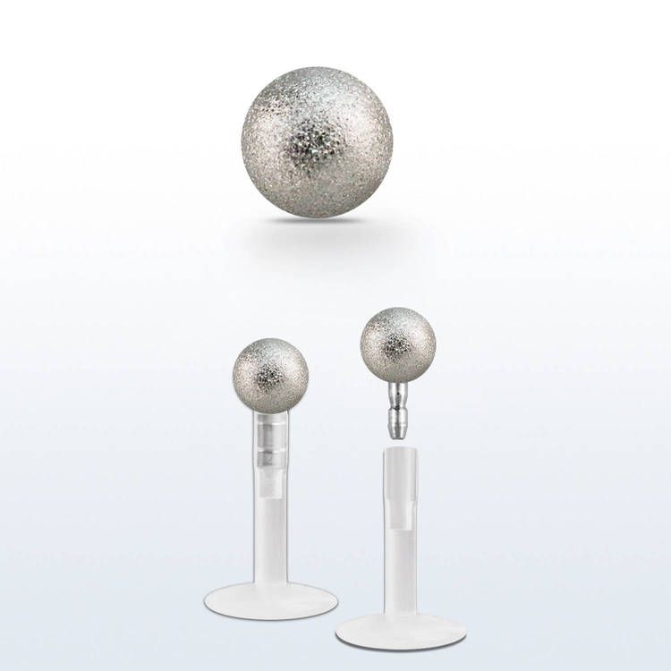 BIO-Flex labret / monroe 1.2mm med 3mm frostad kula