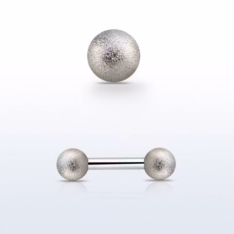 Barbell 1.2mm med 3mm frostade kulor
