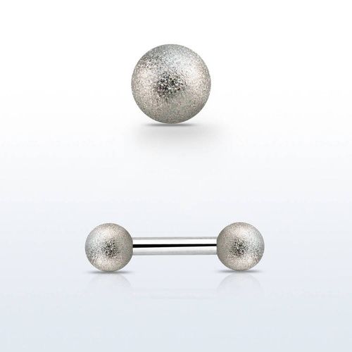 Barbell 1.2mm med 3mm frostade kulor