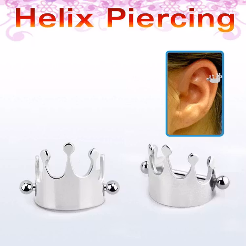 Helix barbell med krona