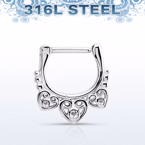 Septum Clicker - Celtic Design med crystals