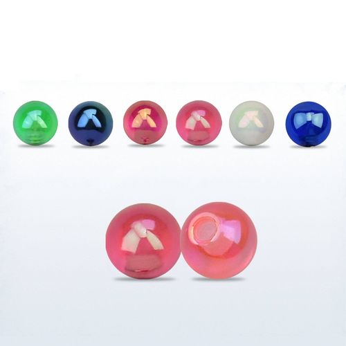 Akrylkula / pärlboll 3mm med 1.2mm gäng (lös del)