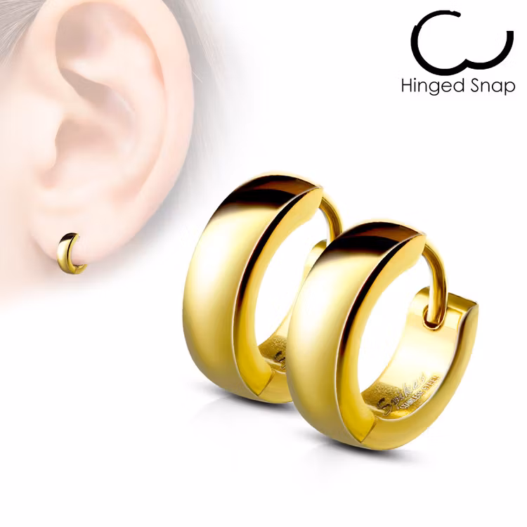 Stålhuggie / creoler med klassisk rundad design (par)