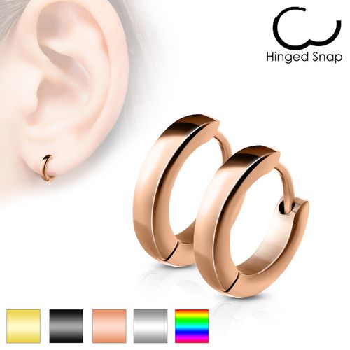 Stålhuggie / creoler med klassisk smal design (par)