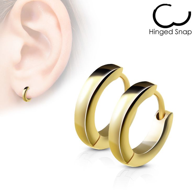 Stålhuggie / creoler med klassisk smal design (par)
