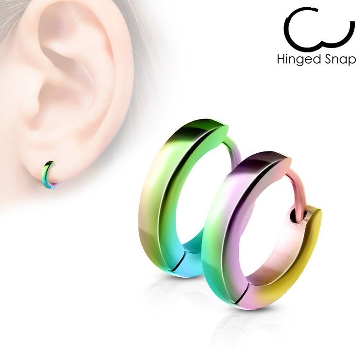 Stålhuggie / creoler med klassisk smal design (par)