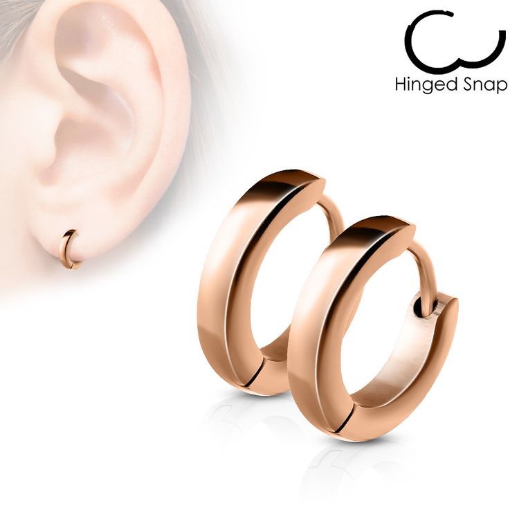 Stålhuggie / creoler med klassisk smal design (par)