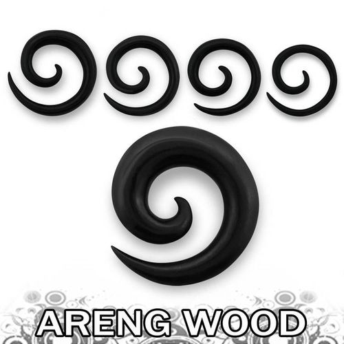 Töjspiral i trä - mörk areng wood