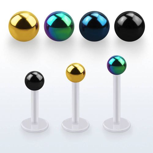 BIO-Flex Labret / Monroe 1.2mm med PVD-Pläterad 4mm kula